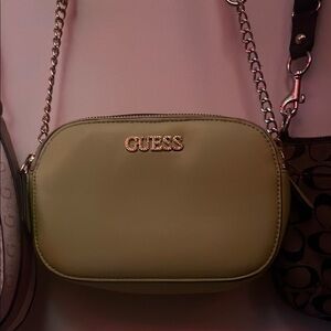 Lime green crossbody guess purse